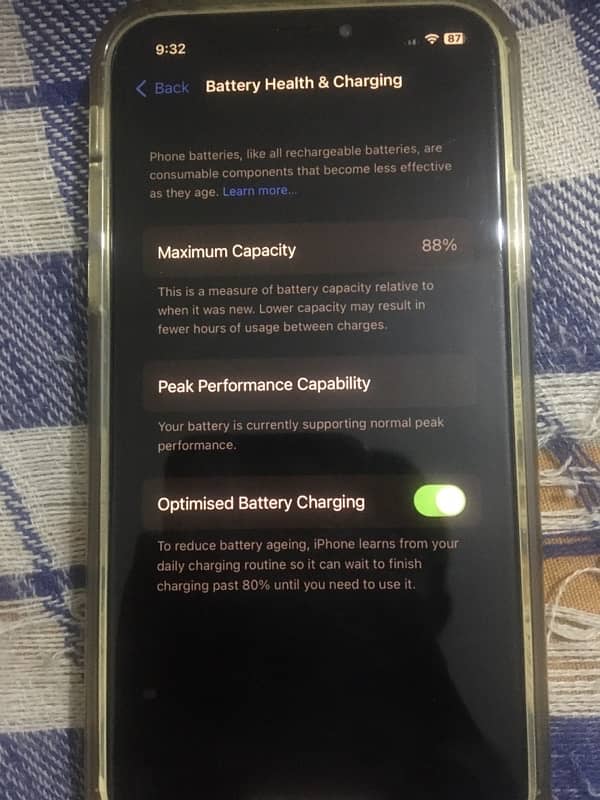 iPhone x 64 gb battery health 88% 3