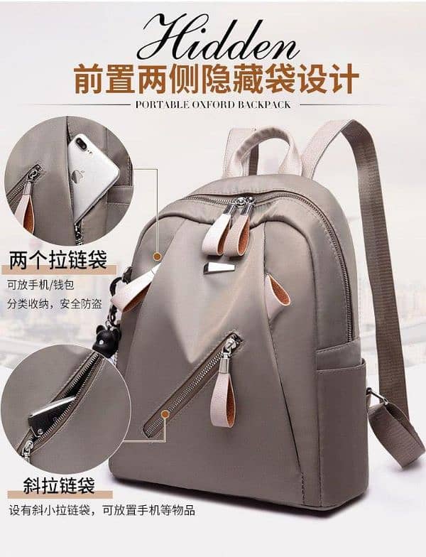 Nylon backpack for girls 2