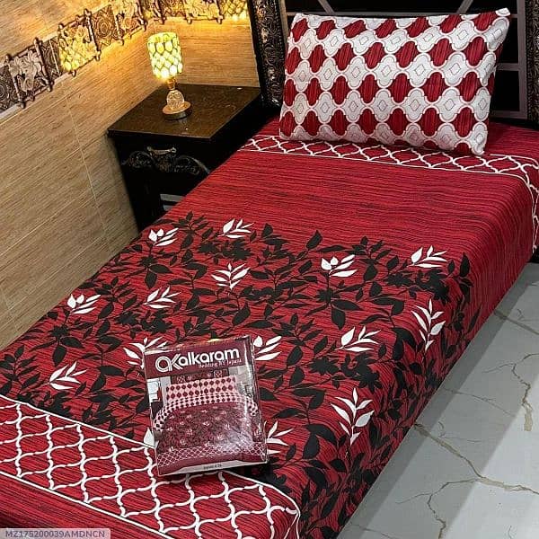 4 PCs  cotton printed single bedsheets 1