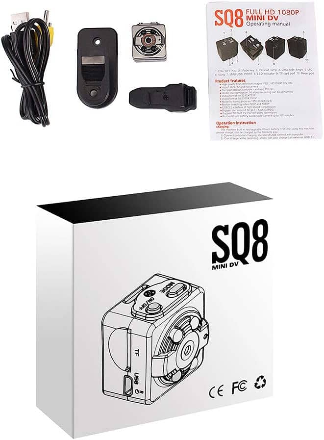 SQ8 Mini Car DVR HD 1080P Night Vision Motion Detection Camcorder 6