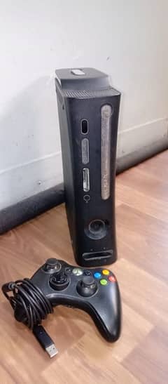 Xbox 360 fat with Kinect and controller