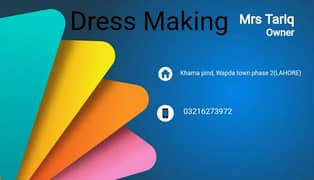 Dress making for ladies,babies,