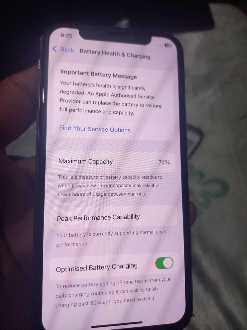 Iphone Xs Fu Non Pta Panel change  9/10 condition 74 Battery health 6