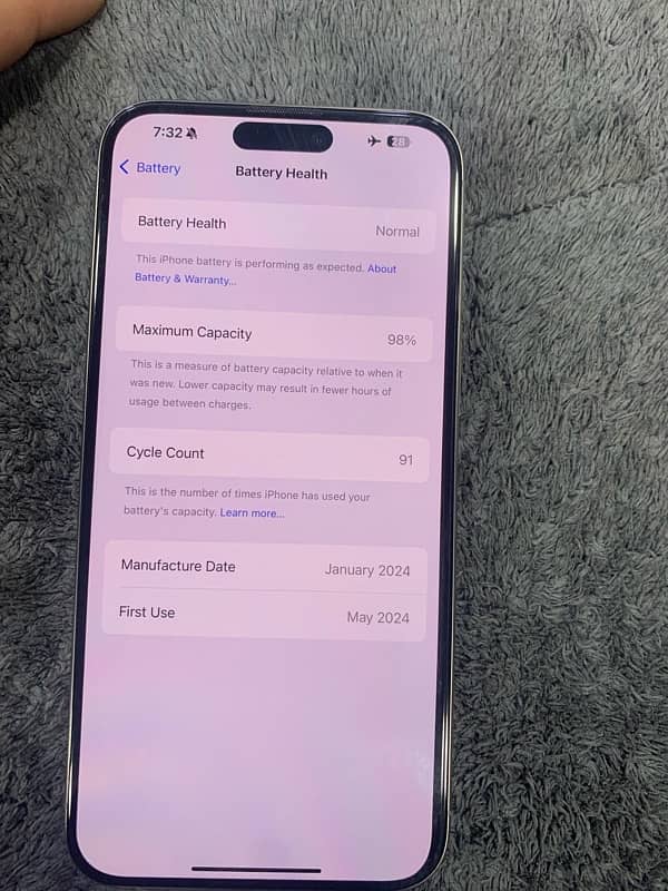 Natural Titanium Iphone 15 Pro Max Jv (265GB) (98% Health) 6