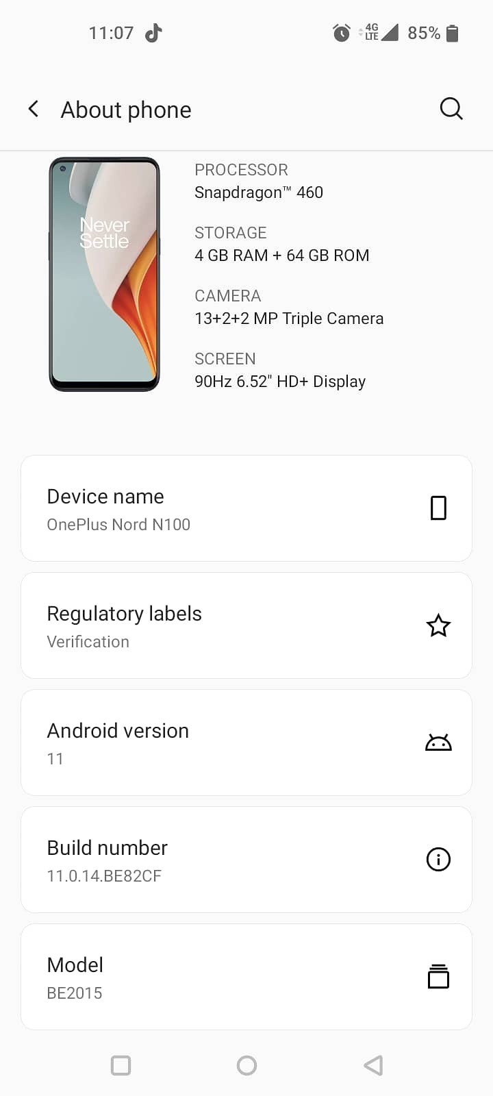 oneplus nord N100 4/64 2