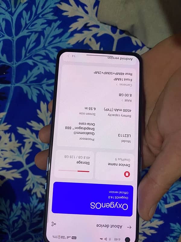 Oneplus 9 8gb 128 gb approve phone mint condition dual sim 1