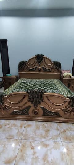 wooden King Size Bed