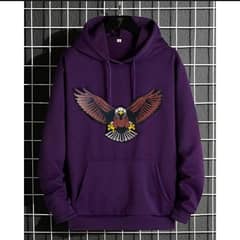 1 Pc men's Fleece Printed Hoodie.