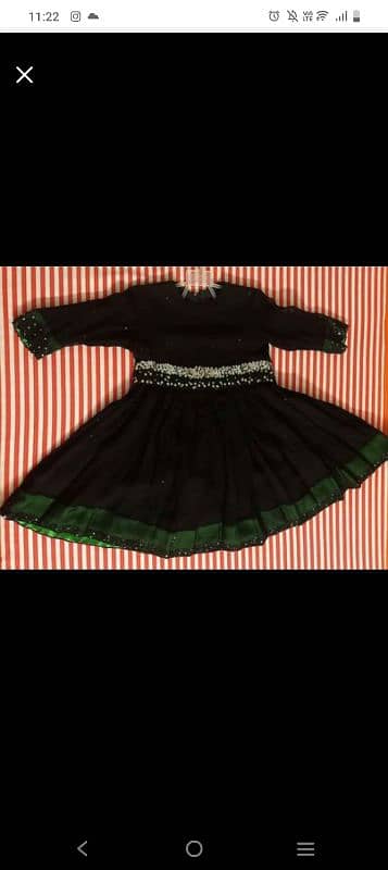 Party wear fancy, black chiffon frock with sequins work, 5 to 6 0