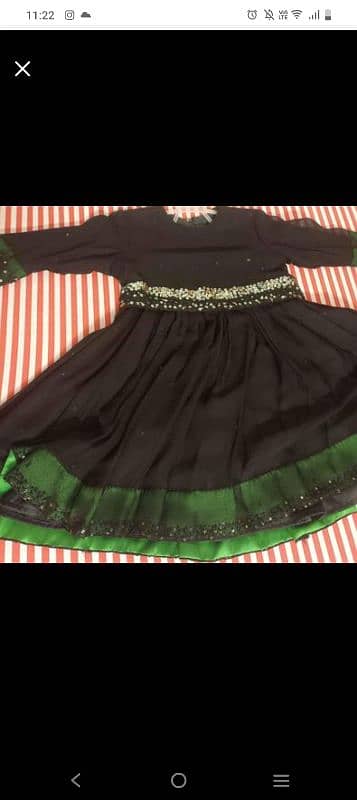 Party wear fancy, black chiffon frock with sequins work, 5 to 6 1