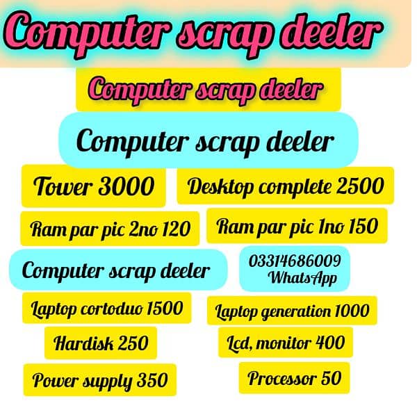 scrap deeler computer 03314686009 0