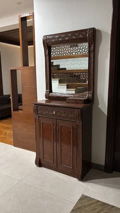 Wooden console plus shoe cabinet