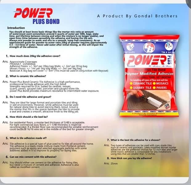 Powerplus Tile Bond 3