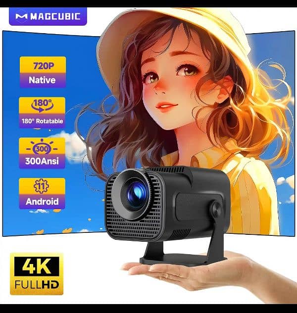 Hy320 Projector Magcubic Android 11 300Ansi cinema indoor outdoor proj 0