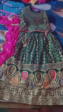 lehnga chooli with dark pink dupatta 0