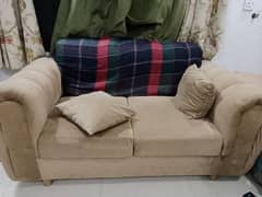 2 seater brown sofa