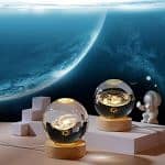 Crystal Ball Night Light Glowing Planet Galaxy Astronaut 3d Moon Table 4