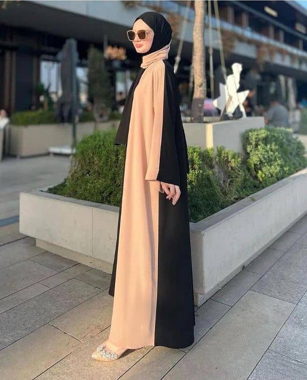 Georgetta Plain Abaya With Stoller 4