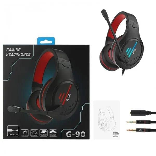 Gaming Headset –  Gaming Headphone Big Headphones With Light Mic 4