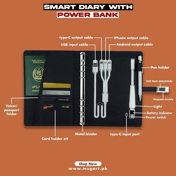 Smart Pawer bank Diary 1