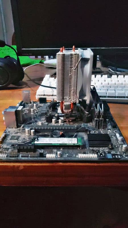 combo of mobo, cpu, cooler and ram 8