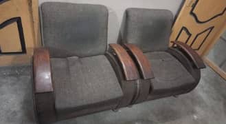 7 Seater Sofa Set + Wooden Table for Sale