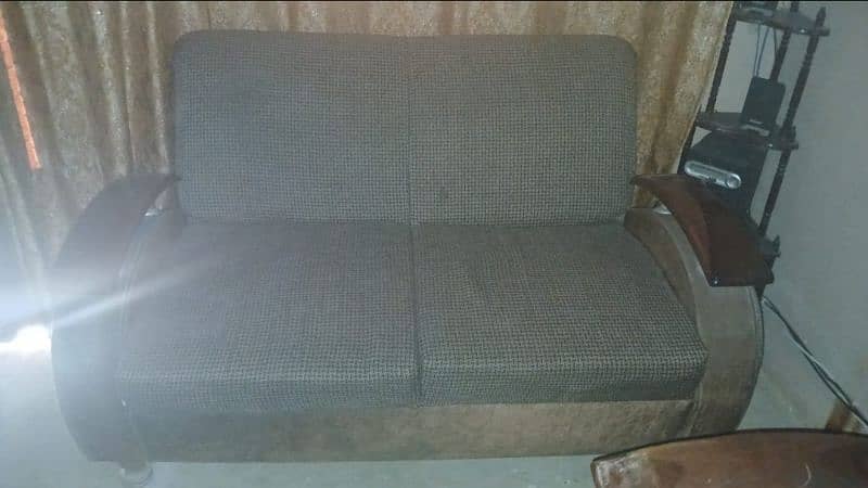 7 Seater Sofa Set + Wooden Table for Sale 2