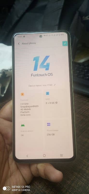 ViVo Y100 8GB Ram 256GB Rom 4