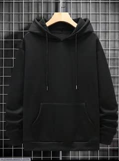 1 PC men's fleece plain hoodie