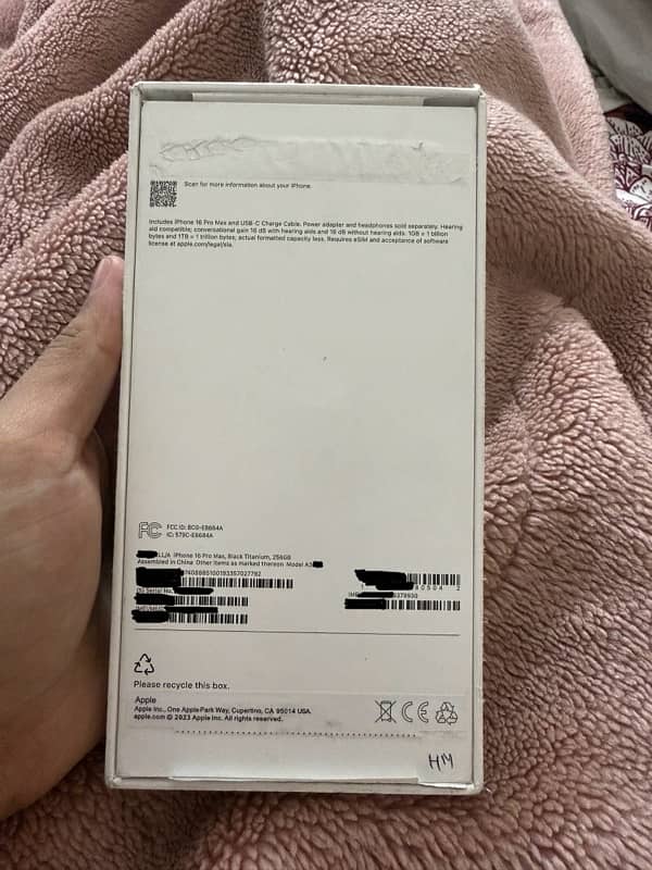 I phone 16 Pro Max 256gb JV Black Titanium Box Opened on 21 Oct 1