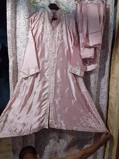 New branded dresss silk rose pink color