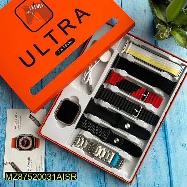 Ultra Watch + 7(6 Rubber & 1 metallic straps) Free delivery 3