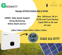 Growatt ongrid inverters 10KW | 15KW | 20KW | 25KW | 50KW | 125KW