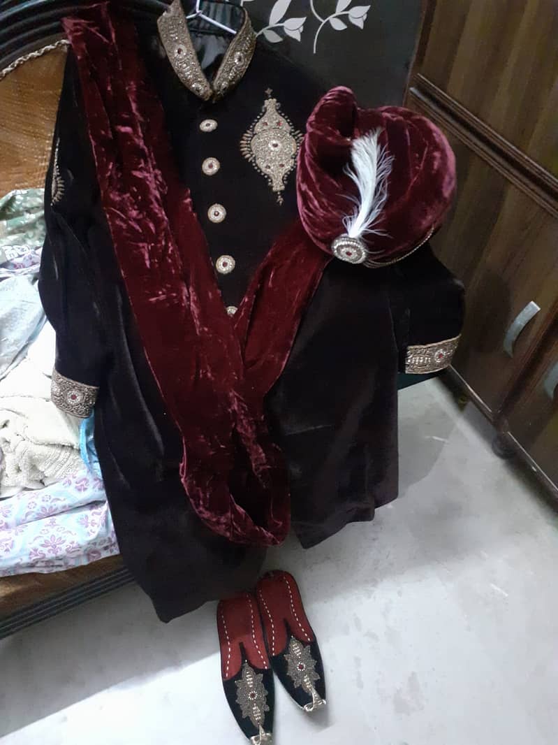 Velvet sherwani 1