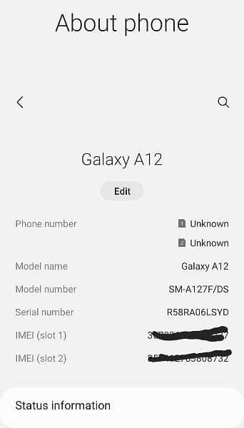 Samsung galaxy A-12 1