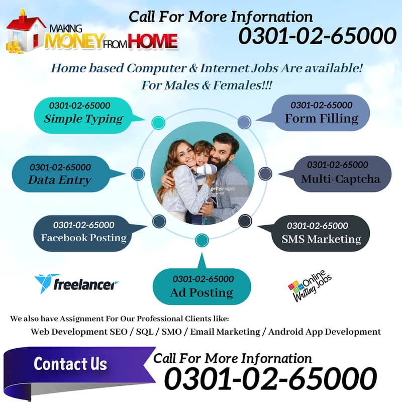 Form filling online home base job is offering for male & female daily 0