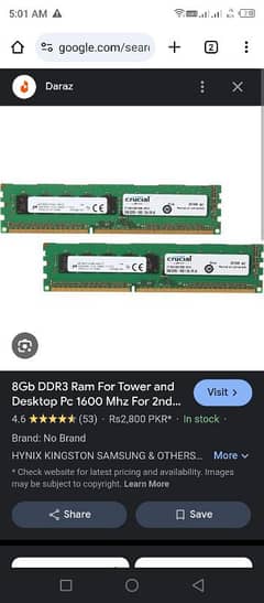 Need 8+8 GB Ram ddr3 1600mhz