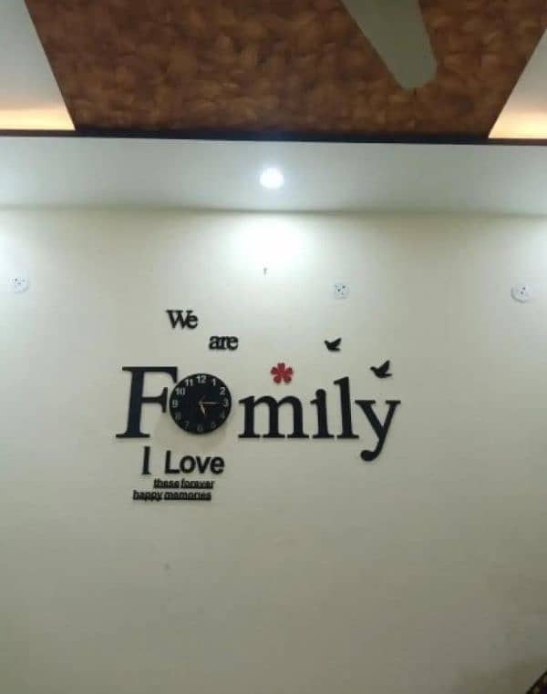 big family wooden wall clock 2