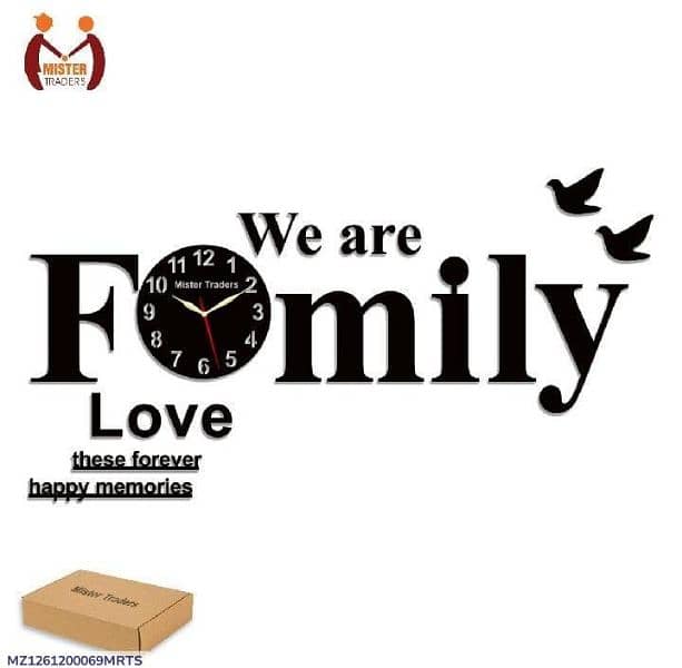 big family wooden wall clock 5