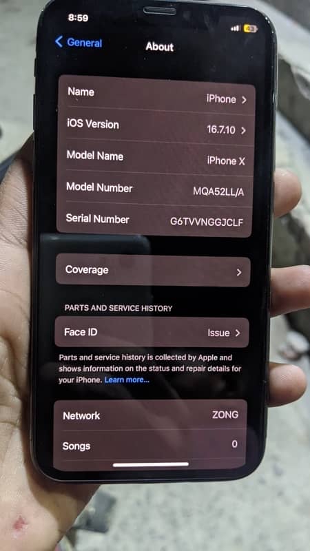 iPhone X pta approved 64gb 8