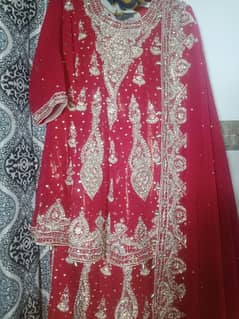 good as new beautiful red lehnga with frock