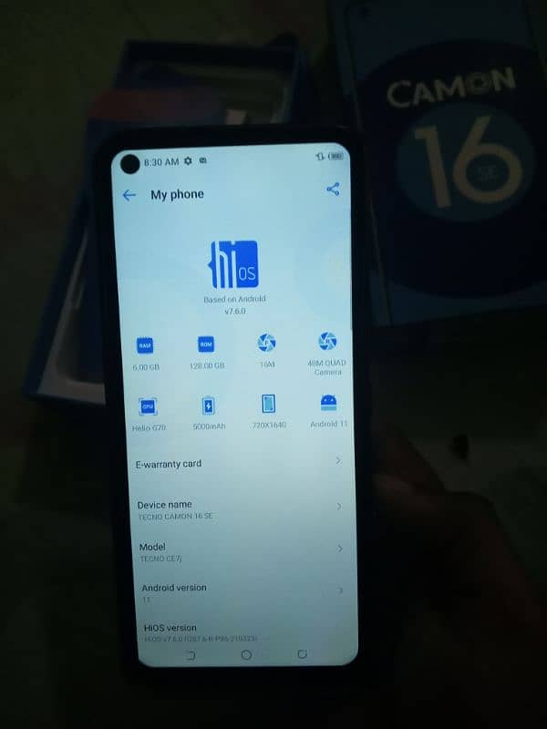 Tecno Camon 16 Se 6/128 With Box 6