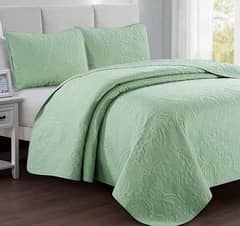 Package Includes: 1 x Quilted Bedspread, 2 x Pillow Covers