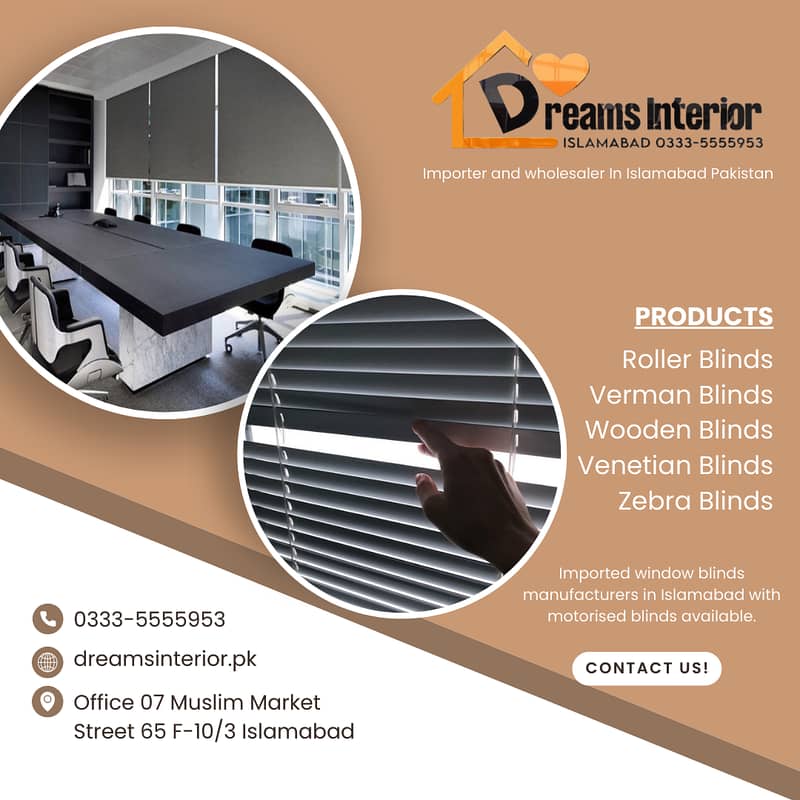 Blinds | Roller blind | Zebra blind | Office blind/window blinds 0