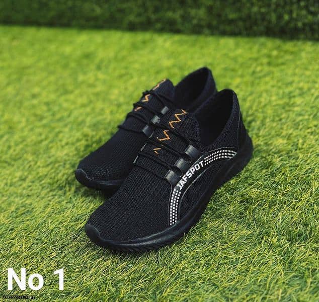 Men's Casual Breathable Fashion Sneakers -jf018,Black 0