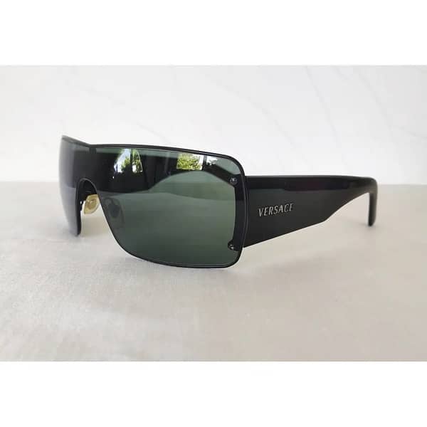 Original Versace Men's Mod 2037 Black Frame Gray Lenses sunglasses 0