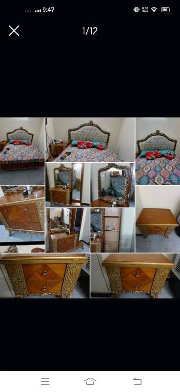 Complete bedset with 2 side tables and dressing 3