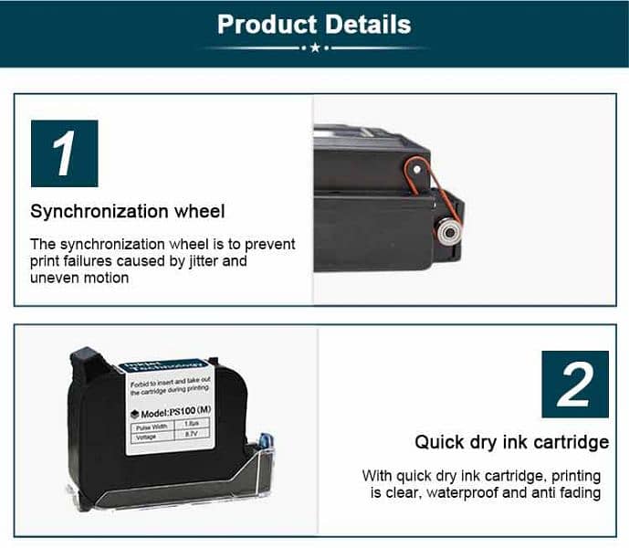 industrial TIJ inkjet handheld printer expiry date batch code printing 1