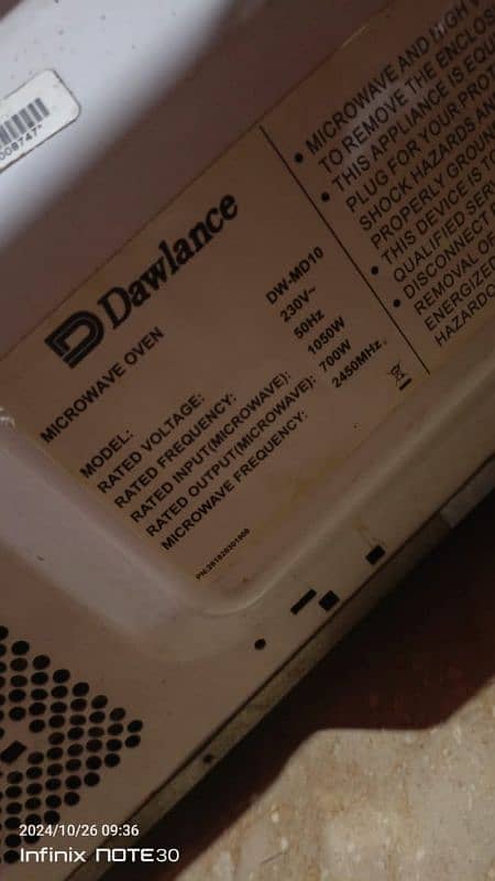 Dawlance microwave oven for sale 1