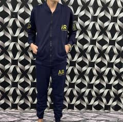 2 Pcs Men's Fleece Printed track suit